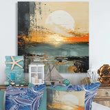 Modern Coastal Mystic Sunrise I - Coastal Canvas Wall Art