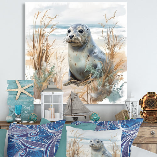 Coastal Animal Charm In Winter - Coastal Animal Wall Art Prints