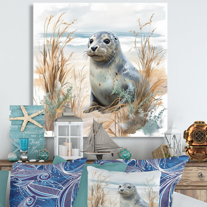 Coastal Animal Charm In Winter - Coastal Animal Wall Art Prints