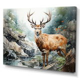 Deer Scenery Minimalism - Deer Home Decor Art