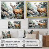 Deer Scenery Minimalism - Deer Home Decor Art