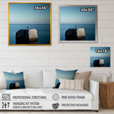 Coastal Seagull Scenery Minimalism - Coastal Animal Living Room Wall Art