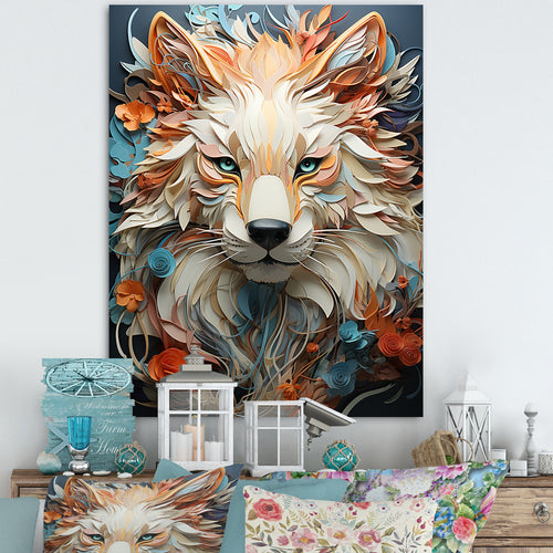 Mystic Wolf Animal Portrait - Wolf Canvas Wall Art