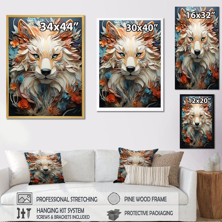 Mystic Wolf Animal Portrait - Wolf Canvas Wall Art