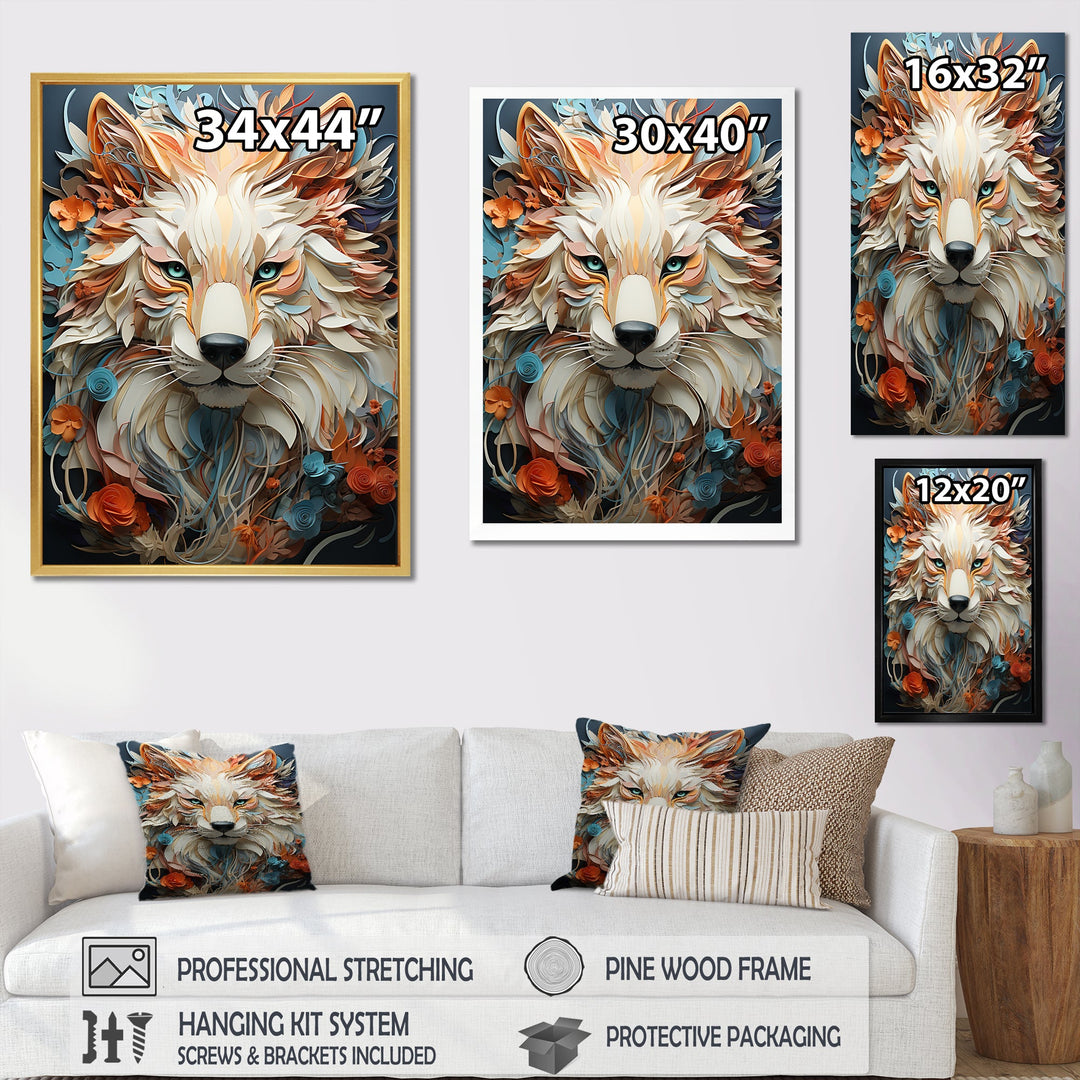 Mystic Wolf Animal Portrait - Wolf Canvas Wall Art