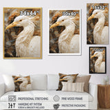 Modern Beige Heron Portrait - Heron Wall Decor