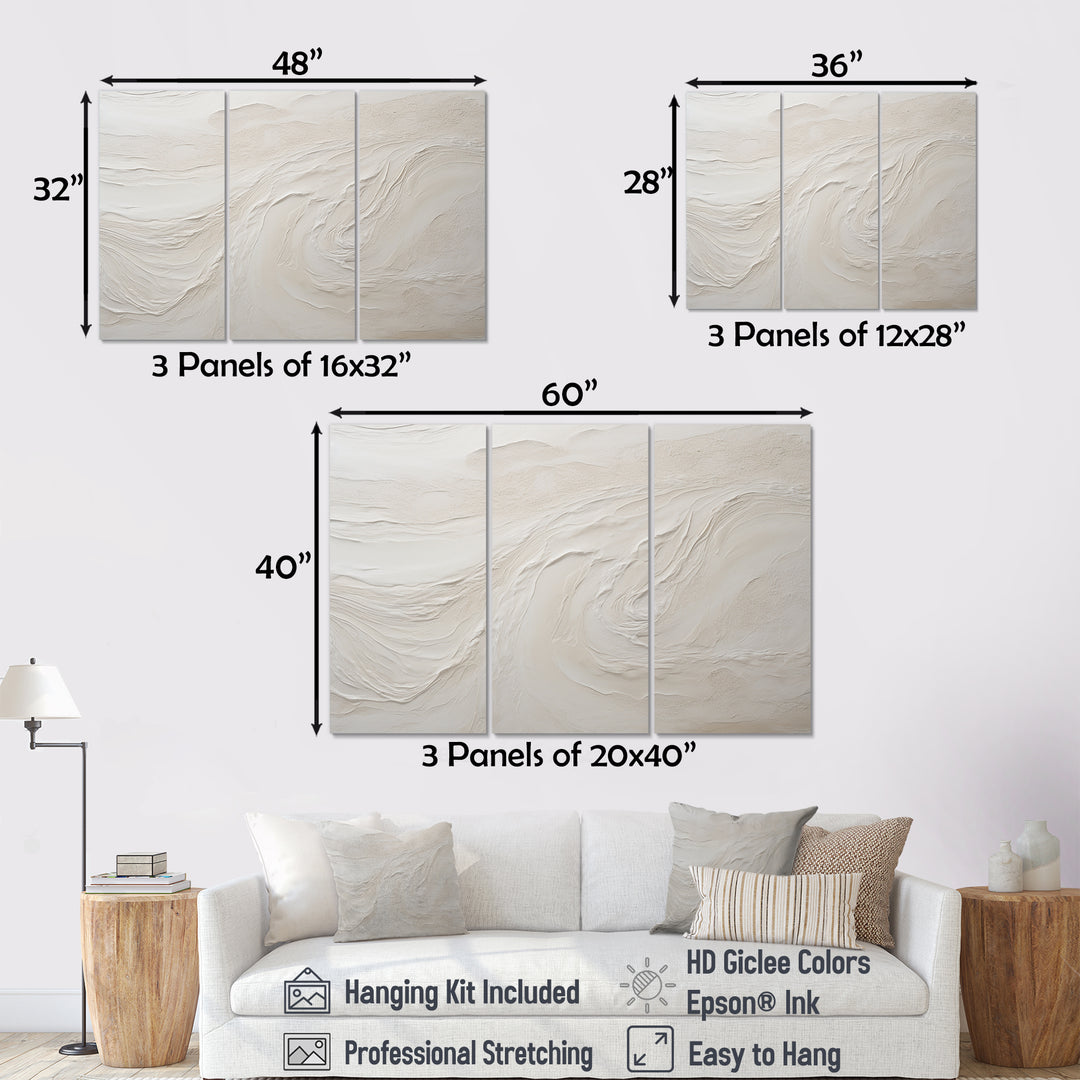 Modern Beach Beige Sand Charm I - Split Panel Canvas Art