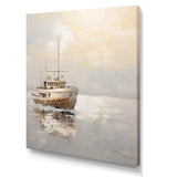 Minimalism Fishing Boat Horizon - Coastal Canvas Wall Art