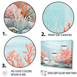 Coastal Coral Beauty Under Water III - Animals Canvas Wall Art