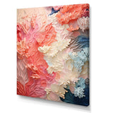 Pink And White Coastal Coral Collage - Animals Canvas Wall Art