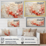 Pink And White Coastal Coral Collage V - Animals Canvas Wall Art