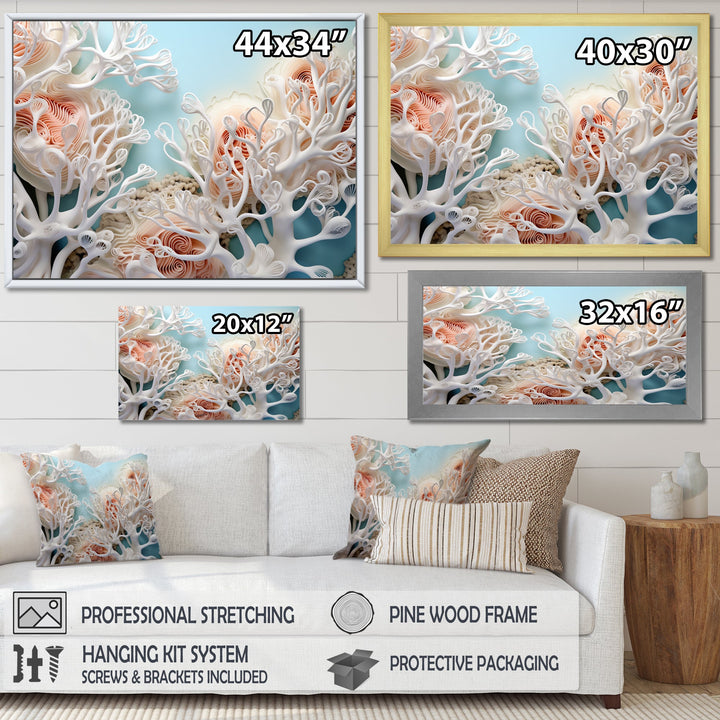 Pink Basket Underwater Elegance - Pink Coral Wall Art