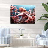 Pink Octopus Garden Of Tranquility - Octopus Home Decor Art