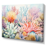 Colourful Coral Reef Heaven II - Animals Canvas Wall Art