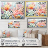 Colourful Coral Reef Heaven II - Animals Canvas Wall Art