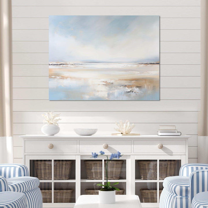 Soft Color Beach Horizon I - Coastal Canvas Wall Art