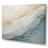 Minimalism Beige And Grey Wave Horizon I - Coastal Canvas Wall Art