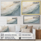 Minimalism Beige And Grey Wave Horizon I - Coastal Canvas Wall Art