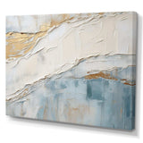 Minimalism Beige And Grey Wave Horizon II - Coastal Canvas Wall Art