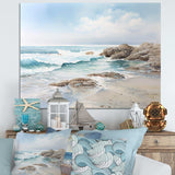 Coastal Ocean Charm In Winter V - Coastal Canvas Wall Art