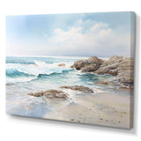 Coastal Ocean Charm In Winter V - Coastal Canvas Wall Art