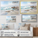 Coastal Ocean Charm In Winter V - Coastal Canvas Wall Art