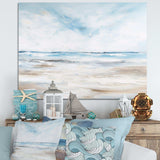 Coastal Beach Minimal Scenery I - Coastal Canvas Wall Art