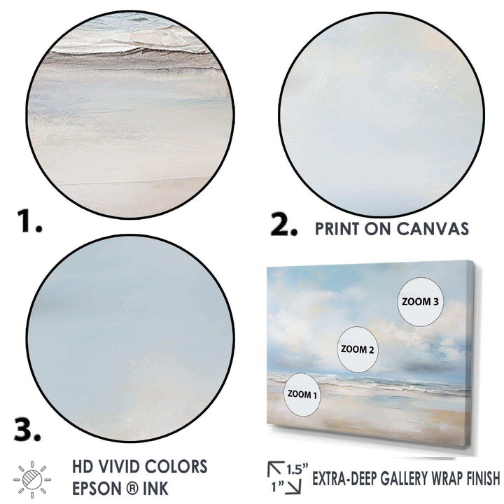 Coastal Beach Minimal Scenery V - Coastal Canvas Wall Art