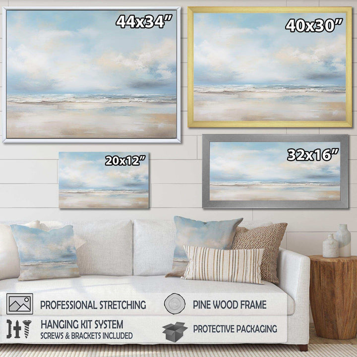 Coastal Beach Minimal Scenery V - Coastal Canvas Wall Art