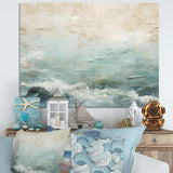 Modern Coastal Beige And Blue River I - Coastal Canvas Wall Art