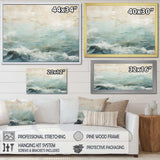 Modern Coastal Beige And Blue River I - Coastal Canvas Wall Art