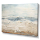 Modern Coastal Beige And Grey River - Coastal Canvas Wall Art