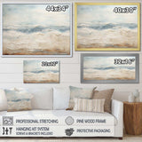 Modern Coastal Beige And Grey River - Coastal Canvas Wall Art