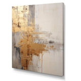 Gold And Beige Soft Fusion I - Coastal Canvas Wall Art