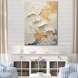 Modern Golden Beige Plam Tree - Coastal Canvas Wall Art