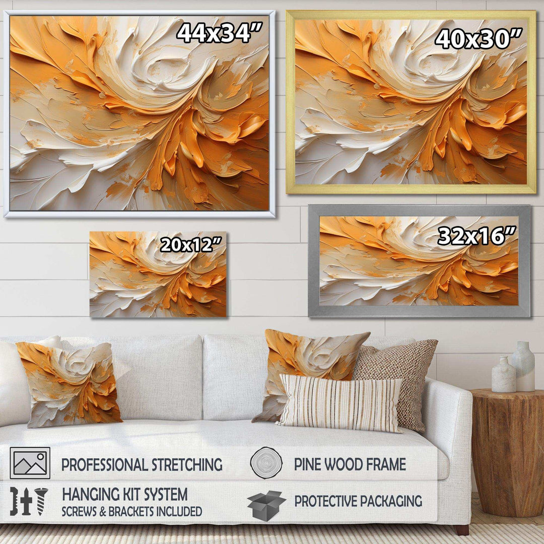 Gold And Beige Soft Wave Paint II - Abstract Canvas Wall Art