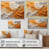 Gold And Beige Soft Wave Paint II - Abstract Canvas Wall Art