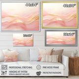 Gold And Pink Soft Wave Fusion II - Abstract Canvas Wall Art