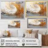 Gold And Beige Soft Wave Paint III - Abstract Canvas Wall Art