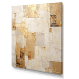 Beige And Gold Dream Collage I - Abstract Canvas Wall Art