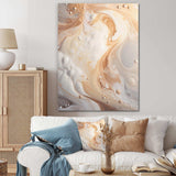 Abstract Milky White Flow I - Abstract Canvas Wall Art