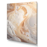 Abstract Milky White Flow I - Abstract Canvas Wall Art