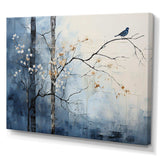 Minimalism Beige And Blue Countryside III - Landscapes Canvas Wall Art