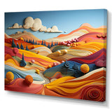 Whimsical Fields Of Color Landscape - Landscapes Canvas Wall Art