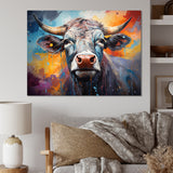 Celestial Colorful Cattle - Cow Bedroom Wall Art