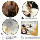 Cow Portrait In Sepia Tones - Cow Canvas Wall Art