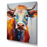 Colorful Cow Expressionist Portrait - Cow Wall Art Prints