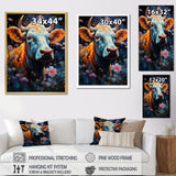 Fantasy Cow In Enchanted Lands - Blue Cow Wall Art