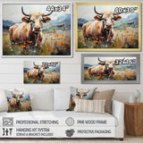 Cow In Pastel Fields - Cow Bedroom Wall Art