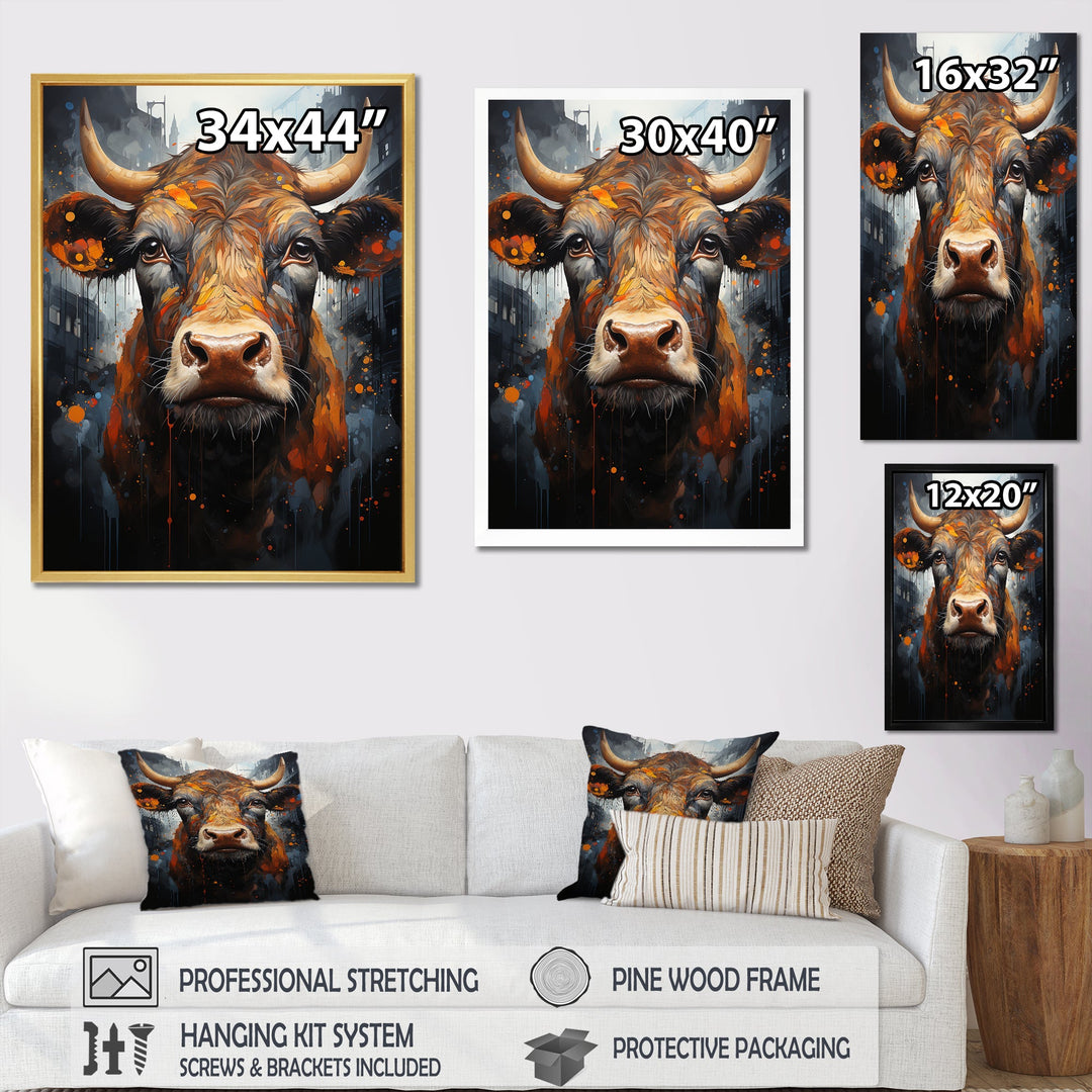 Liquid Fusion Cow Portrait - Cow Wall Decor